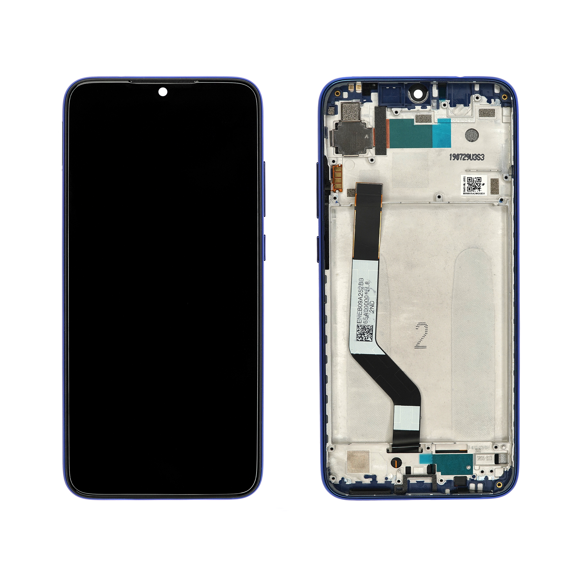 WYŚWIETLACZ LCD DO XIAOMI REDMI NOTE 7 Z RAMKĄ NIEBIESKI 561010034033 5610100140C7 561010020033 ORYGINAŁ SERVICE PACK