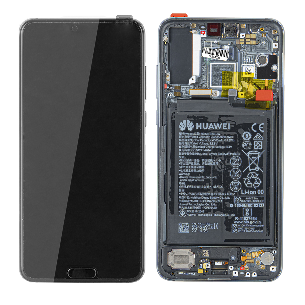WYŚWIETLACZ LCD DO HUAWEI P20 PRO Z RAMKĄ I BATERIĄ NIEBIESKI 02351WTP 02351WQF ORYGINAŁ SERVICE