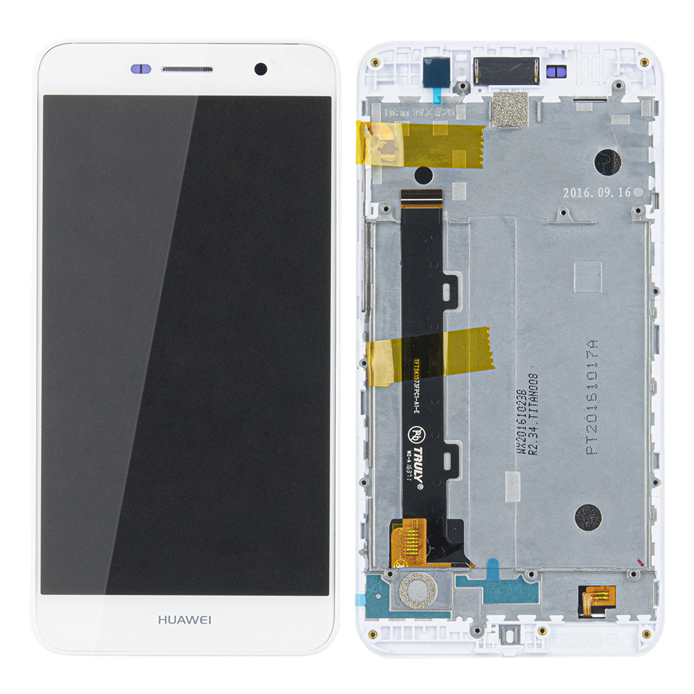 WYŚWIETLACZ LCD DO HUAWEI Y6 PRO Z RAMKĄ BIAŁY 97070LBA ORYGINAŁ SERVICE PACK