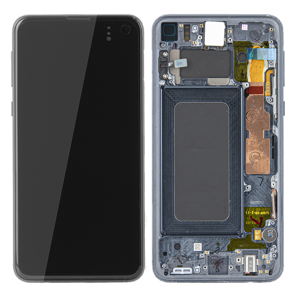 WYŚWIETLACZ LCD DO SAMSUNG G970 GALAXY S10E CZARNY Z RAMKĄ GH82-18852A GH82-18836A ORYGINAŁ SERVICE PACK