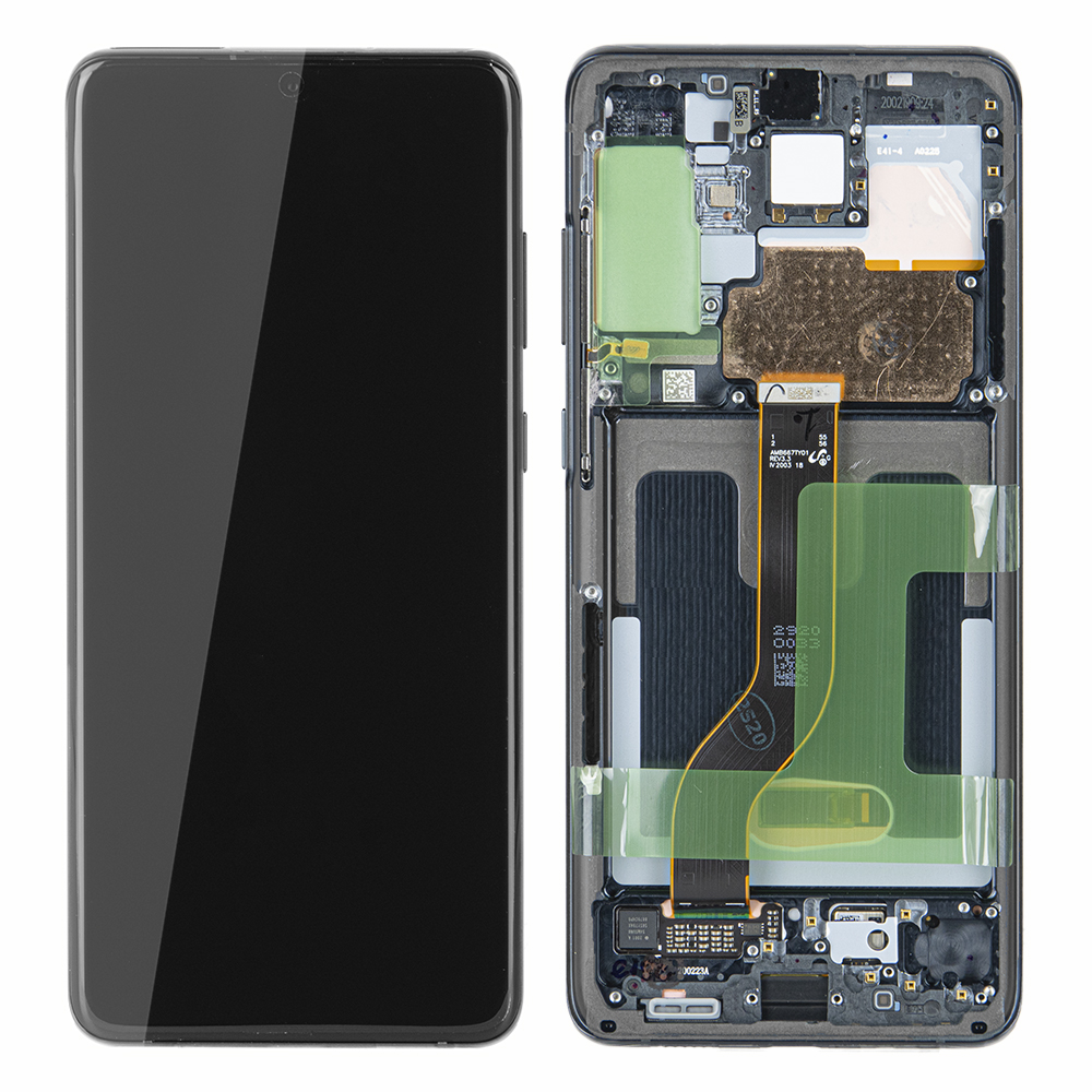 WYŚWIETLACZ LCD DO SAMSUNG G985 G986 GALAXY S20 PLUS CZARNY Z RAMKĄ GH82-22134A GH82-22145A ORYGINAŁ SERVICE PACK