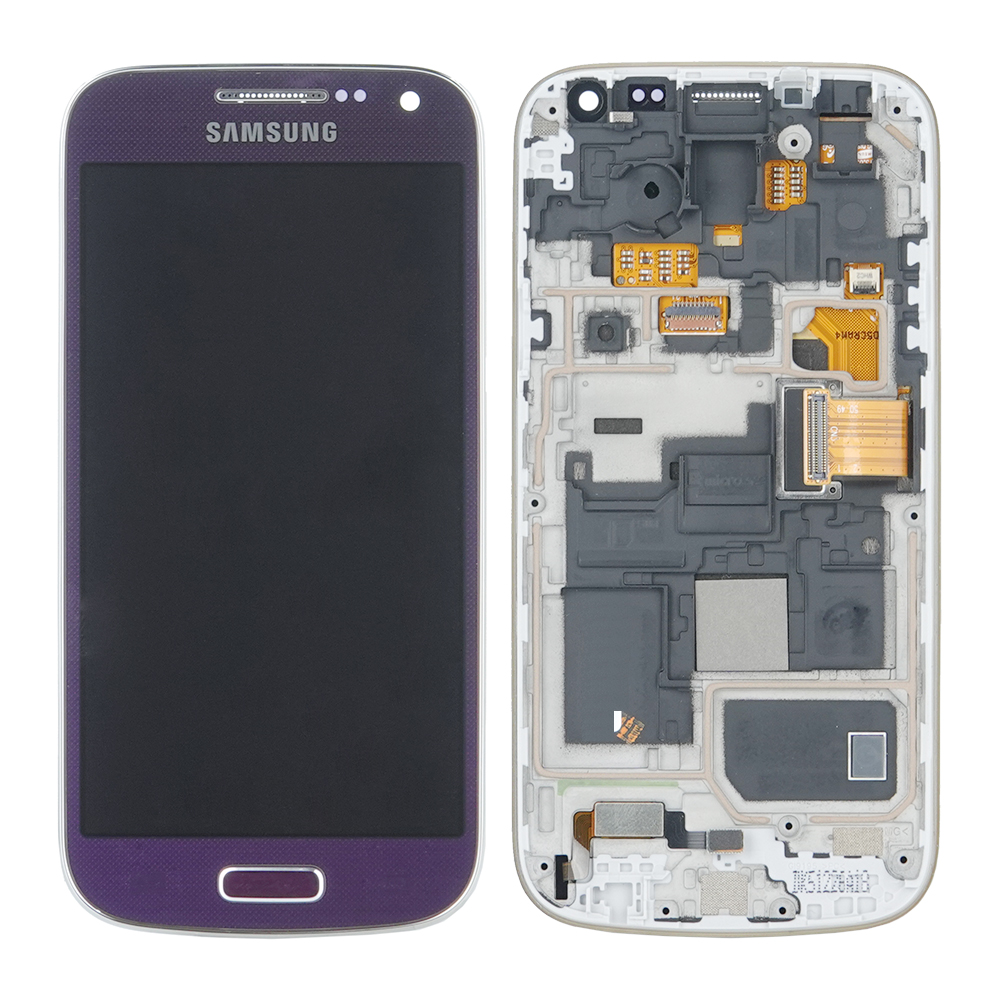 WYŚWIETLACZ LCD DO SAMSUNG I9195 GALAXY S4 MINI FIOLET GH97-14766E ORYGINAŁ SERVICE PACK