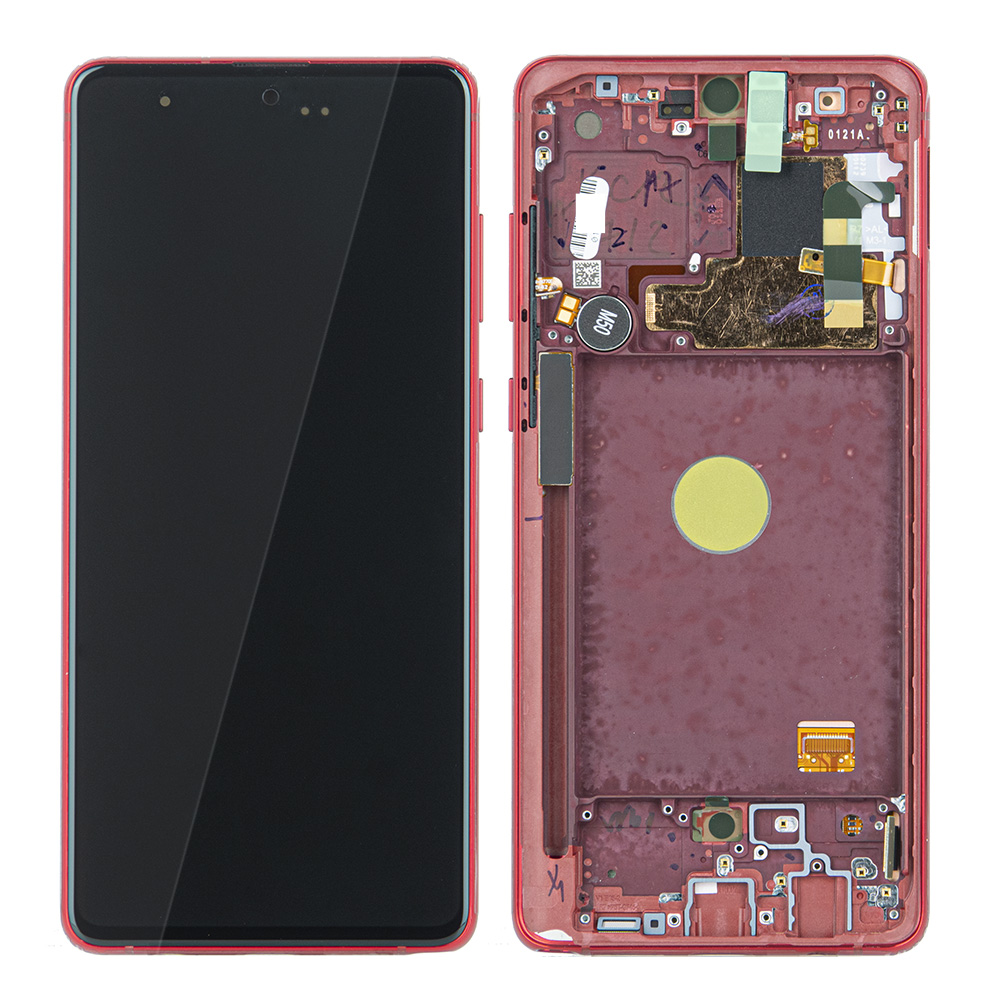 WYŚWIETLACZ LCD DO SAMSUNG N770 GALAXY NOTE 10 LITE CZERWONY Z RAMKĄ GH82-22055C GH82-22192C GH82-22193C GH82-22194C ORYGINAŁ SERVICE PACK