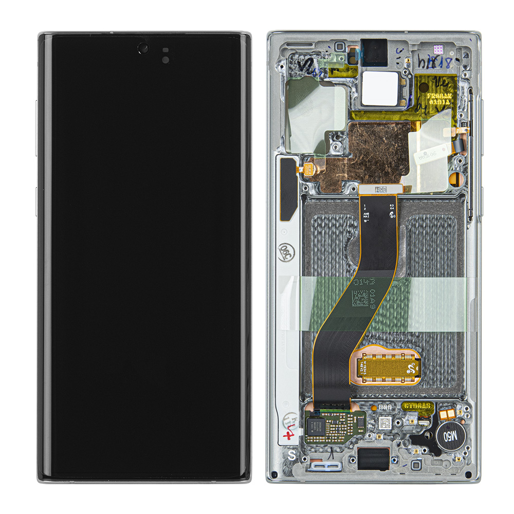 WYŚWIETLACZ LCD DO SAMSUNG N970 GALAXY NOTE 10 SREBRNY Z RAMKĄ GH82-20818C GH82-20817C ORYGINAŁ SERVICE PACK