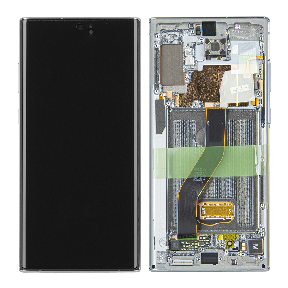 WYŚWIETLACZ LCD DO SAMSUNG N975 GALAXY NOTE 10 PLUS SREBRNY Z RAMKĄ GH82-20838C GH82-20900C ORYGINAŁ SERVICE PACK