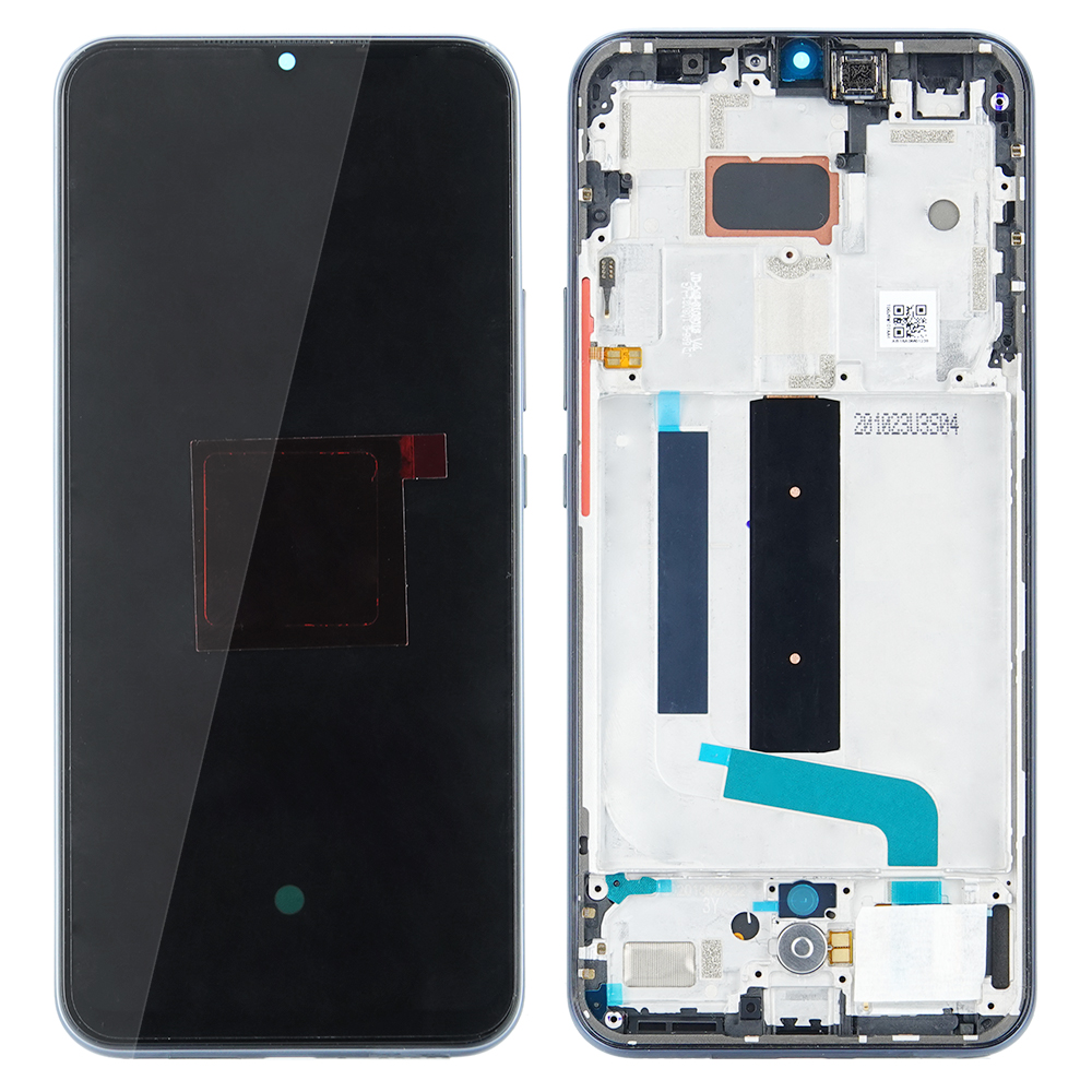 WYŚWIETLACZ LCD DO XIAOMI MI 10 LITE 5G Z RAMKĄ CZARNY TARNISH 56000400J900 ORYGINAŁ SERVICE PACK