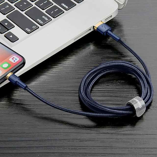 Zdjęcie 4 - KABEL USB LIGHTNING 1.5A 2M BASEUS CAFULE CALKLF-CV3 GRANAT Zdjęcie 4 - KABEL USB LIGHTNING 1.5A 2M BASEUS CAFULE CALKLF-CV3 GRANAT