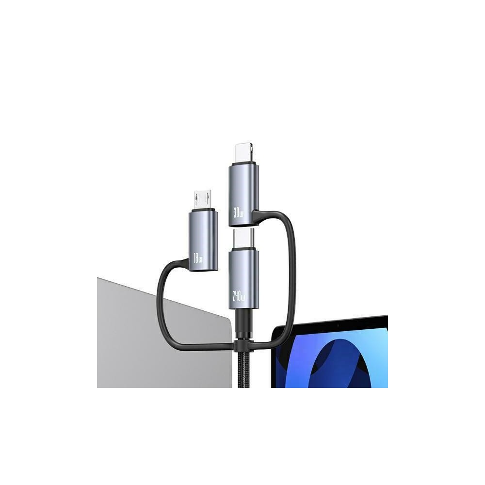 Zdjęcie 4 - KABEL USAMS SUFENG SERIES 6W1 240W FAST CHARGING 1.2M CZARNY Zdjęcie 4 - KABEL USAMS SUFENG SERIES 6W1 240W FAST CHARGING 1.2M CZARNY