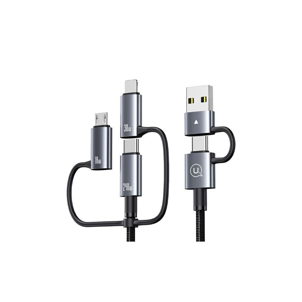 Zdjęcie 2 - KABEL USAMS SUFENG SERIES 6W1 240W FAST CHARGING 1.2M CZARNY Zdjęcie 2 - KABEL USAMS SUFENG SERIES 6W1 240W FAST CHARGING 1.2M CZARNY