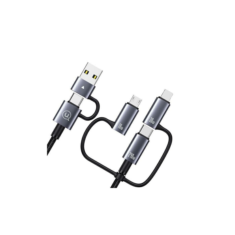 Zdjęcie 3 - KABEL USAMS SUFENG SERIES 6W1 240W FAST CHARGING 1.2M CZARNY Zdjęcie 3 - KABEL USAMS SUFENG SERIES 6W1 240W FAST CHARGING 1.2M CZARNY