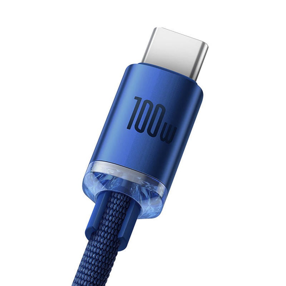 Zdjęcie 2 - KABEL USB DO USB-C 100W 2M BASEUS CRYSTAL SHINE SERIES CAJY000503 NIEBIESKI Zdjęcie 2 - KABEL USB DO USB-C 100W 2M BASEUS CRYSTAL SHINE SERIES CAJY000503 NIEBIESKI