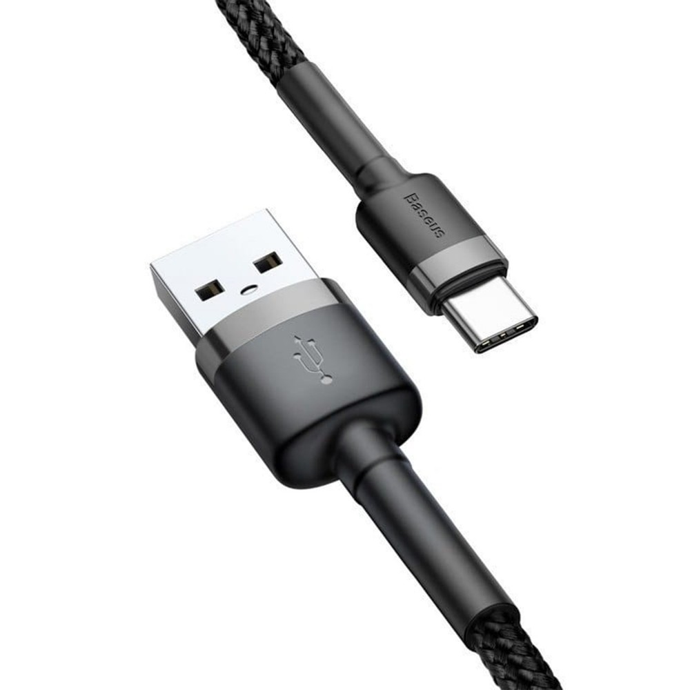 Zdjęcie 3 - KABEL USB DO USB-C 3M 2A BASEUS CAFULE CATKLF-UG1 CZARNO-SZARY Zdjęcie 3 - KABEL USB DO USB-C 3M 2A BASEUS CAFULE CATKLF-UG1 CZARNO-SZARY