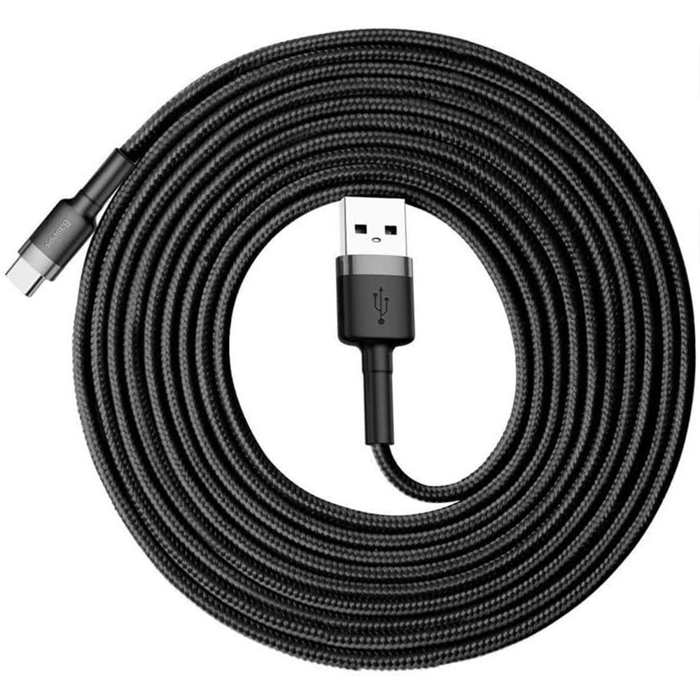 Zdjęcie 2 - KABEL USB DO USB-C 3M 2A BASEUS CAFULE CATKLF-UG1 CZARNO-SZARY Zdjęcie 2 - KABEL USB DO USB-C 3M 2A BASEUS CAFULE CATKLF-UG1 CZARNO-SZARY