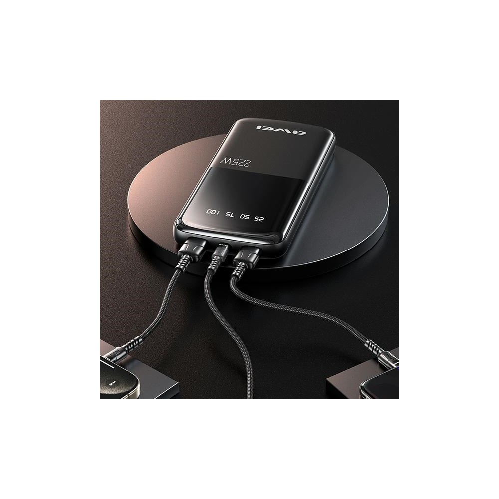 Zdjęcie 3 - POWER BANK 10000MAH AWEI P10K 22.5W CZARNY Zdjęcie 3 - POWER BANK 10000MAH AWEI P10K 22.5W CZARNY
